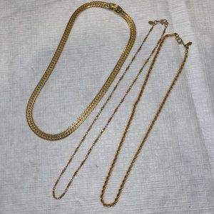 Monet Gold-Plated Necklaces Lot